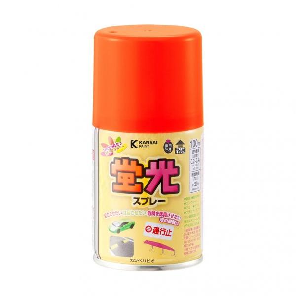 他サイト： カンペハピオ 蛍光スプレー 油性つやけし 蛍光オレンジ 100mlの商品画像