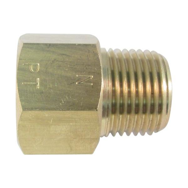 アソー ASOH黄銅製変換内外ソケット外NPT1/8×内PT1/8 16 x 14 x 20 mm NF-3111