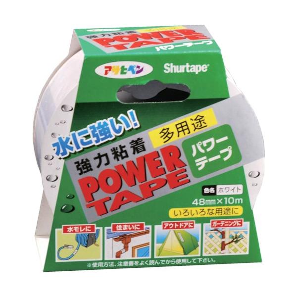 アサヒペン パワーテープ強力粘着多用途補修テープ ホワイト 48mm×10m T102 1点