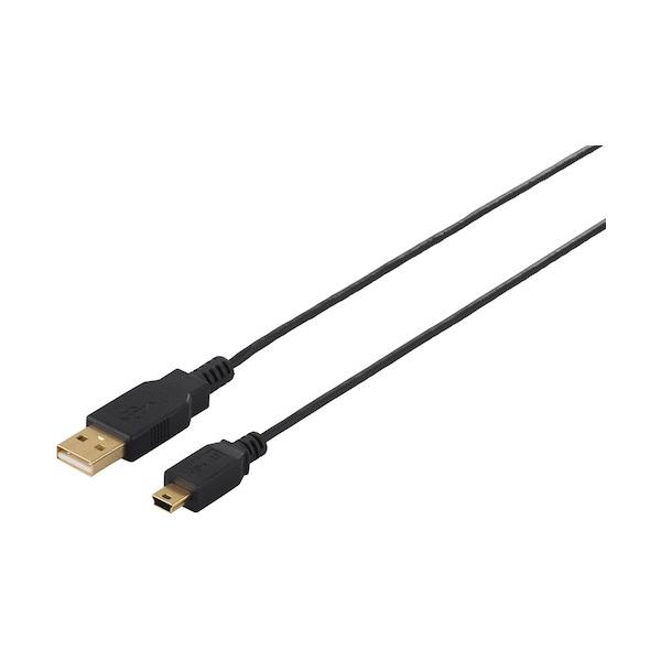 他サイト： バッファロー USB2.0ケーブル(A to miniB) スリムタイプ ブラック 1m BSUAMNSM210BK 1個の商品画像