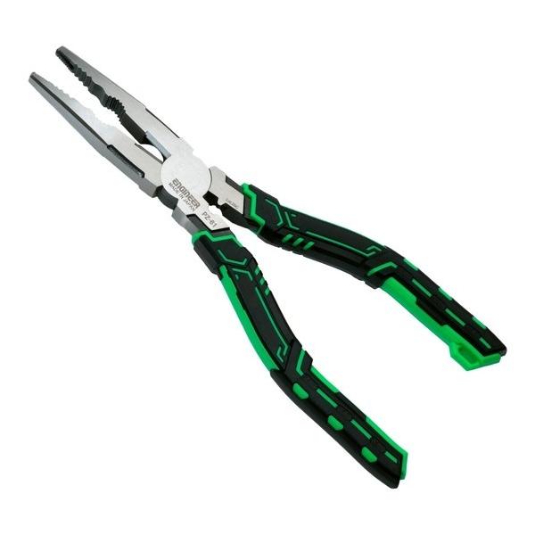 【商品説明】 多種多様な溝でマルチに対応。 ネジ外し機能を搭載したラジオペンチ。 ■特長 タテ溝:奥まった所にある潰れたネジも掴んで回せる。 マイクロセレーション:微細なセレーションで対象を保持。 スクエアセレーション:細丸棒も掴める4サイ...