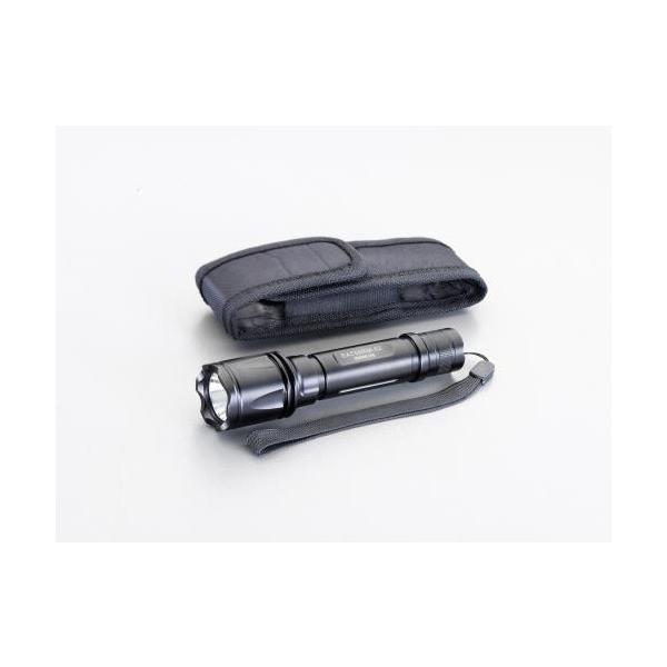 ●光源…LED球 ●使用電池…CR123A×2本（別売） ●照射パターン…点灯、SOS点滅 ●明るさ…240ルーメン（強）、 120ルーメン（中）、 5〜10ルーメン（弱）、 240ルーメン（SOS点滅） ●照射距離…200m（強） ●電池...