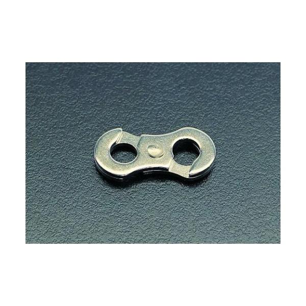 ●材質…SUS304 ●サイズ…29×15mm ●リング内径…6.5mm ●使用チェーン径…3mm ●使用荷重…40kgf ●重量…6g ●チェーンやワイヤーを片面に通した後、もう片面で開口部を閉じます。 センターの穴にピンを通しカシメます...