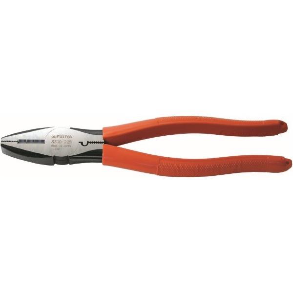 フジ矢 電工職人ペンチ圧着機能付 225mm 3300-225 1点
