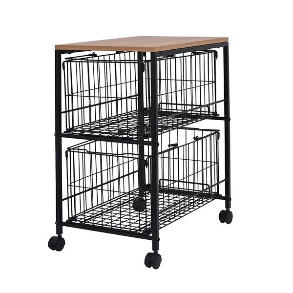 フクダクラフト 押入れ収納ラック ブラック 幅37×奥行56.5×高65cm BS-S2365 BK
