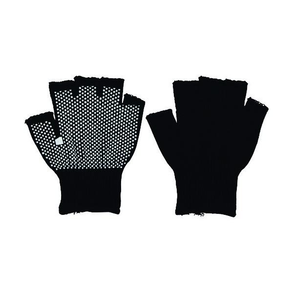 ■特徴 手袋をはめたまま5本の指先が使える薄手指切りタイプです。  ■用途 一般軽作業  ■材質 手袋：綿100%、すべり止め：塩化ビニール   【重量】 27g 【入数】 1点 53BLK