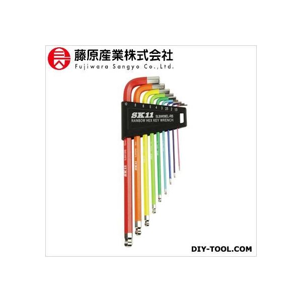 他サイト： 藤原産業 レインボー六角棒レンチセット SLBW09EL-RB 1点の商品画像