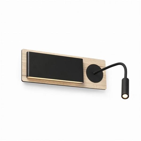 �S�[���L�A�C�����h MOOD Black and wood wall lamp with reader �u���b�N�E�E�b�h 370×130×440mm