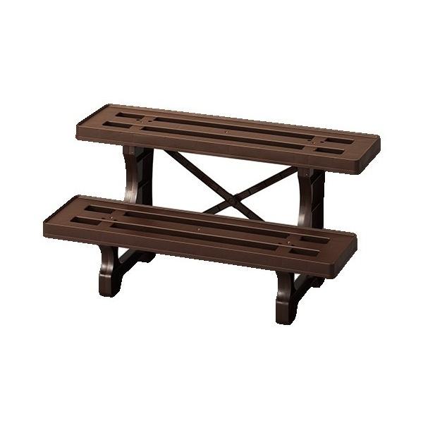 2段の棚でお花をスッキリまとめられるフラワースタンドです。  【カラー】 チョコブラウン 【入数】 1個