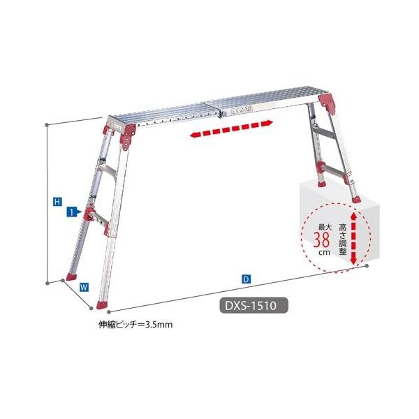 ハセガワ DXS-1510 スライド伸縮作業台【野田愛宕店】【店頭取引限定】【中古】管理番号：ITEIVTOY5P1M DXS-1510 ダイバステージ 1個 長谷川工業 【通販モノタロウ】