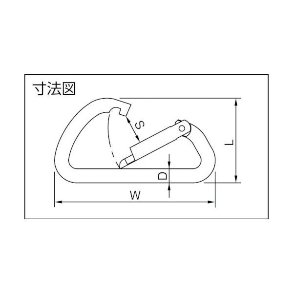 伊藤製作所 123カラビナ鉄変D型環なし KA10-S 10個 :I37-0005:DIY