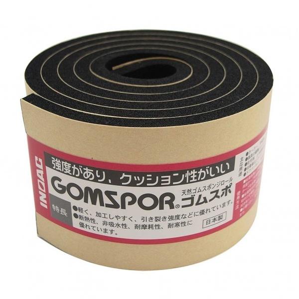 他サイト： イノアックコーポレーション 天然ゴムスポンジロール ゴムスポ  粘着 黒 幅50mmＸ厚み5mm N14-550MTの商品画像