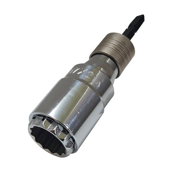 他サイト： イチネンMTM Wソケット1/4ビット式 17×21 12角 アウトスライド 19703 インパクト用アダプター 1枚の商品画像