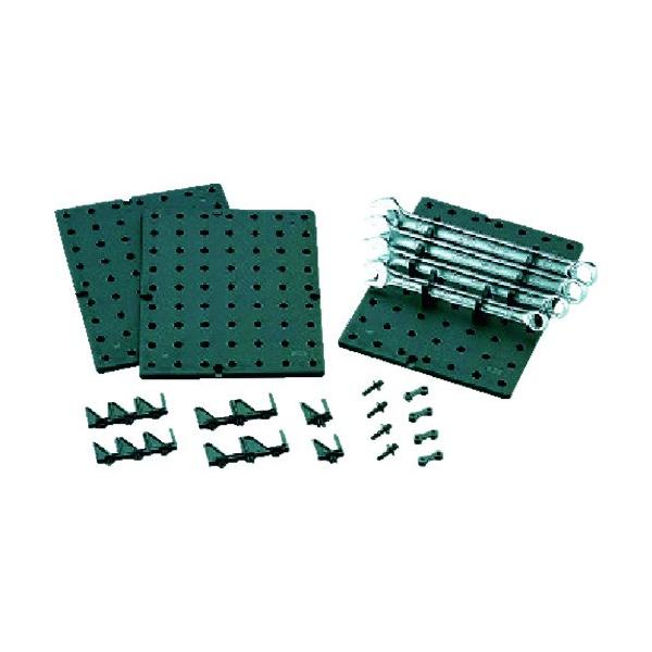 ■特徴 使っている工具箱やキャビネット内の工具をすっきり収納できます。 ベースの組み換えやラックピンの配置が自由にできるので、自分の好みに整理できます。 材質はPP樹脂を使用しています。 軽量で耐薬品性に優れます。  ■用途 収納具用アクセ...