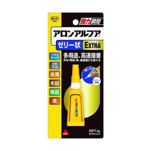 ■特徴 多少のすき間や凹凸面、しみ込みやすい木材や陶器にも接着可能です。 立てられて押しやすい新容器です。 ネジこみ簡単開封が可能です。 ハイスピード接着タイプです。 ゼリー状なので充填接着が可能です。  ■用途 靴・革製品の補修、電化製品...