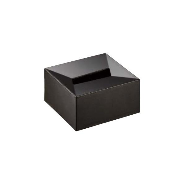 河淳 ティッシュボックス オニキスブラック 136×136×71.5mm AM-010-060