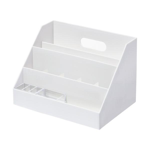 ■特徴 デスクワークで必要なツールをひとまとめに、オフィスのフリーアドレスや在宅勤務時など場所を固定しない仕事環境に最適です。  ■材質 本体・パーティション／ポリプロピレン 中容器／スチロール樹脂   【入数】 1個 223261