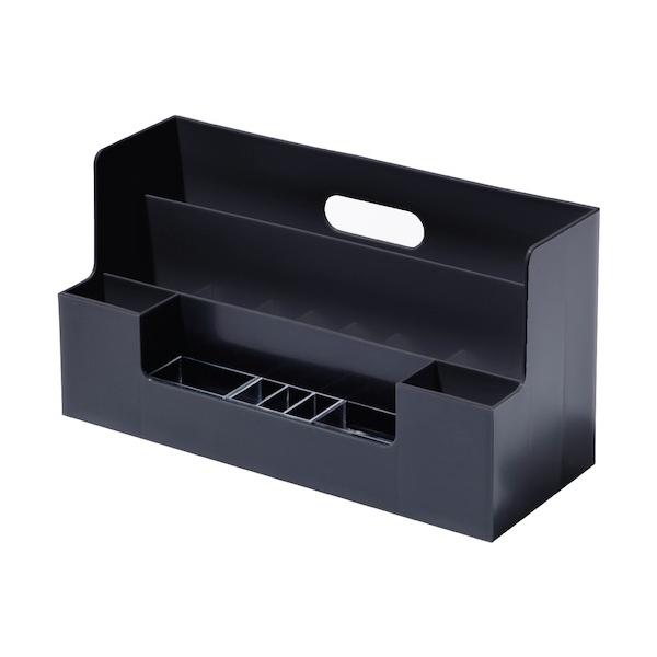 ■特徴 デスクワークで必要なツールをひとまとめに、オフィスのフリーアドレスや在宅勤務時など場所を固定しない仕事環境に最適です。  ■材質 本体・パーティション／ポリプロピレン 中容器／スチロール樹脂   【入数】 1個 223292