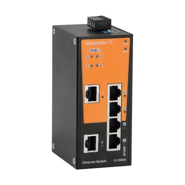 日本ワイドミュラー IE-SW スイッチングハブ 8ポートPoE×4、RJ45×2