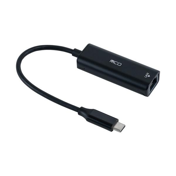 ナカバヤシ USB-C-有線LANアダプタ 1Gbps/黒 ULA-C01BK 1本