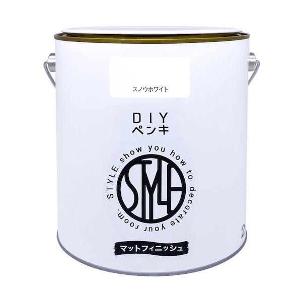 他サイト： ニッペホーム DIYペンキ マットフィシュ スノウホワイト 2kg 4976124887505 1点の商品画像