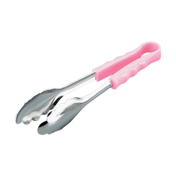 有限会社 大泉合成 18-8抗菌PPハンドル カラー万能トング ピンク 小 BTV3607 1個