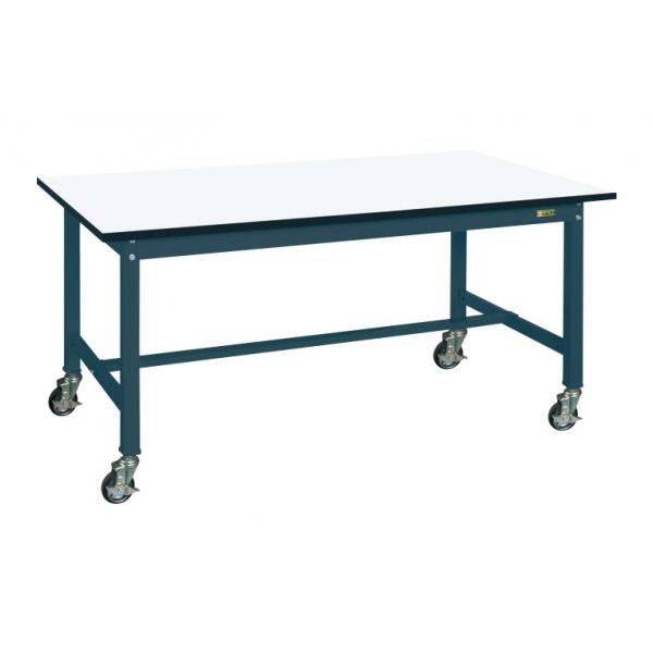 サカエ中量作業台(KTタイプ/耐荷重300kg/メラミン天板/H830/キャスター付)W1800×D750×H830KT-693CHMBD