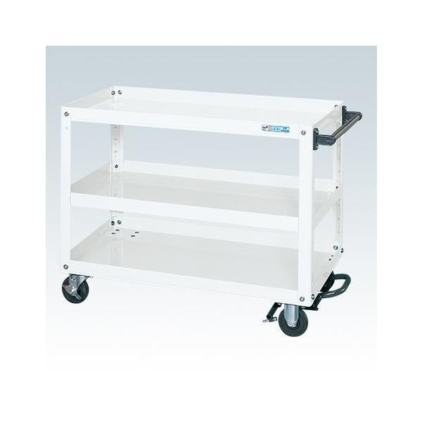 業界随一の強度・機能・品質を誇るサカエのスーパーワゴン。  棚板は皿型・フラット型変更可能です。  棚板コーナー部は、サカエ独自の支柱突き合せ型及び、2重折り構造の為、ぐらつきが無く、また棚板の強度も高く堅牢です。  ナイロンウレタン車を使...