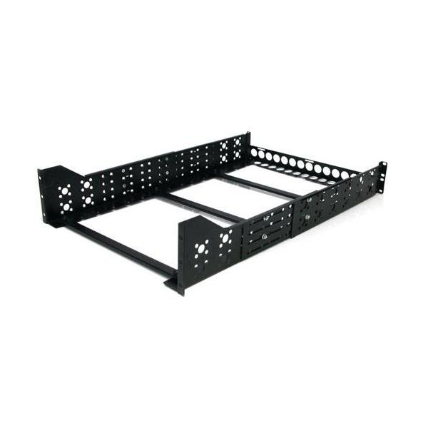 ※法人専用品※STARTECH.COM サーバーラック用ラックマウントレール/3U/19インチ/奥行調整可能/AV、ネットワーク、IT機器用ラックアクセサリー UNIRAILS3U