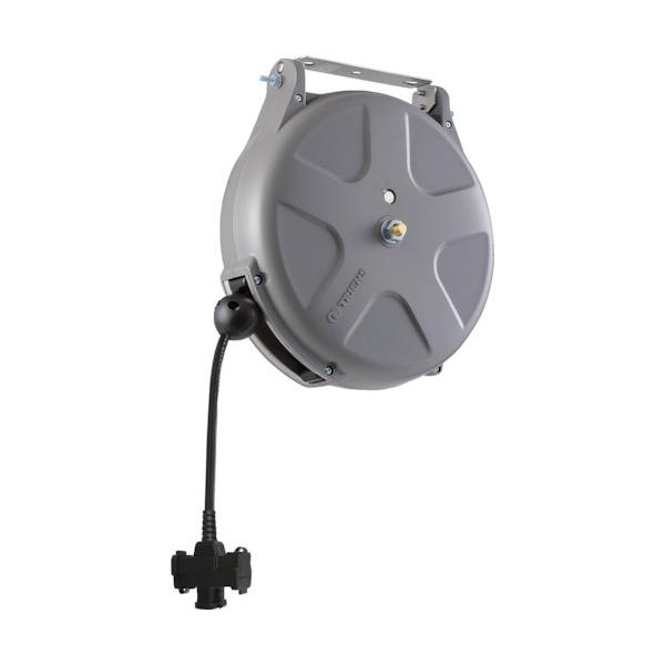 ■特徴 接地付三ツ口コンセントコードリールです。 着脱が容易な取り付けベースを採用しました。 必要に応じた首振り機能付です。 自動復帰型サーモスイッチを内蔵しています。 耐久性に優れた耐震ケーブルです。 吊り下げ・壁付け両用タイプです。  ...