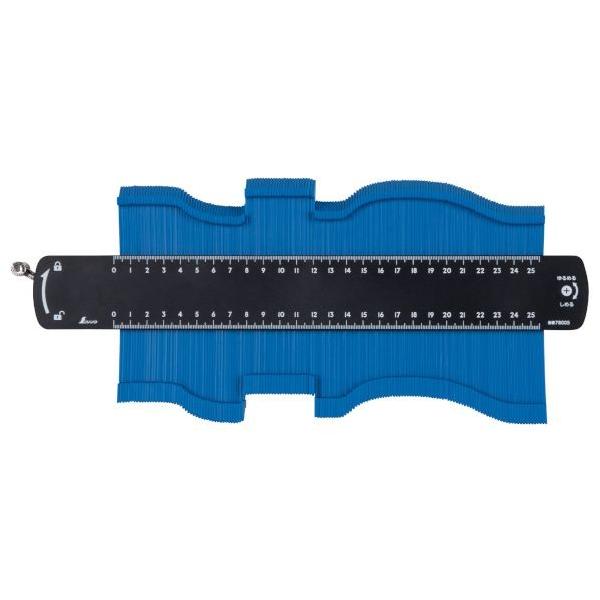 【特長】 どんな形でも簡単に型取れます。  対象物を傷付けにくいABS樹脂製です。  形状を保持できるロックレバー付です。  プラバーの締め付けを調整できます。  両面に上下段の目盛付です。  【用途】 凸凹した複雑な形状や曲線に合わせて、...