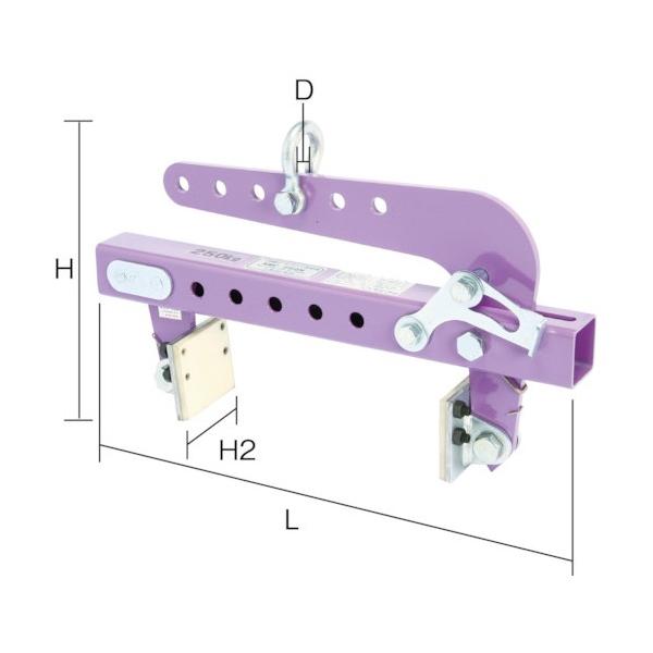 ■特徴 シャックルを重心位置に合わせることにより、ワークをバランスよく吊り上げることができます。 本体内蔵のばねにより、パッドは常にワークに密着し、安定した吊り上げ状態を保持します。 手動で開放ロックがかかり、吊り具の取り外しがスムーズです...