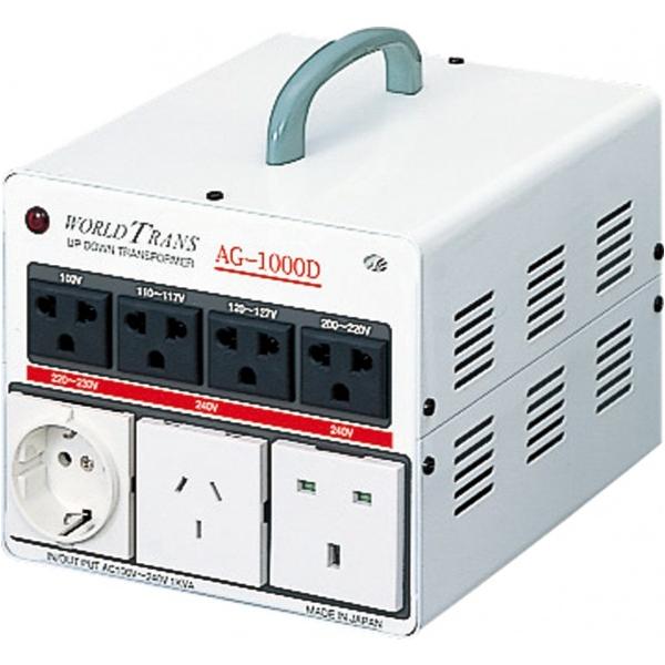 スワロー電機 海外・国内兼用型トランス容量1KVA 幅×奥行×高さ:17×19×18.3cm AG-1000N 1台