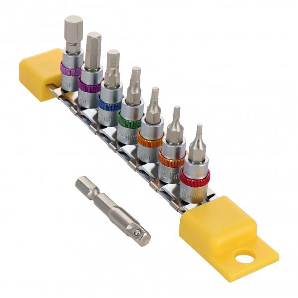 機能性とデザイン性を極めた充実の入組み。 六角ネジ用の締め・ゆるめ作業に対応 差込角:6.35mm セット内容 六角ビット:2.0mm/2.5mm/3.0mm/4.0mm/5.0mm/6.0mm/8.0mm アダプター付 ヘキサゴンビット、...