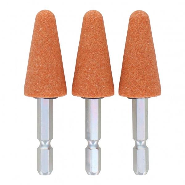 三共コーポレーション H&H 六角軸軸付砥石 傘型 #60 3本組 SET3-WA633 3本