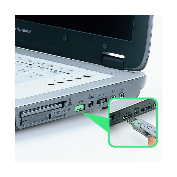 サンワサプライ USBコネクタ取付けセキュリティ(グリーン) SL-46-G 返品種別A