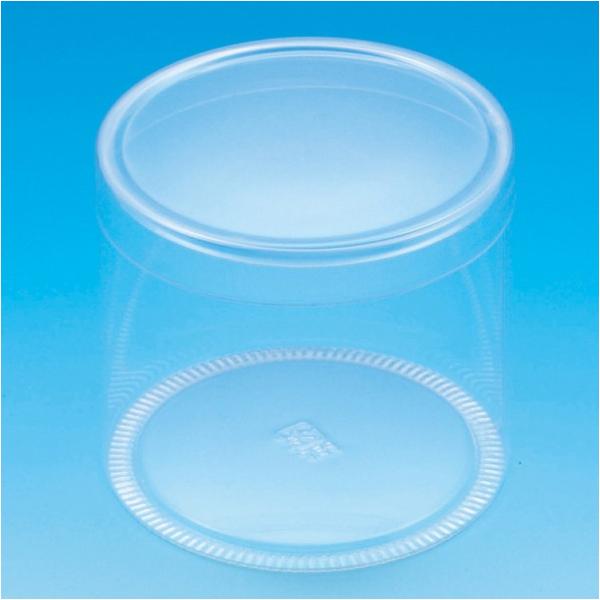 シモジマ HEIKO 箱 クリスタルボックス スタンダードタイプ PET円筒ケース 10P 透明 0.3×80×70mm 006854248 10個