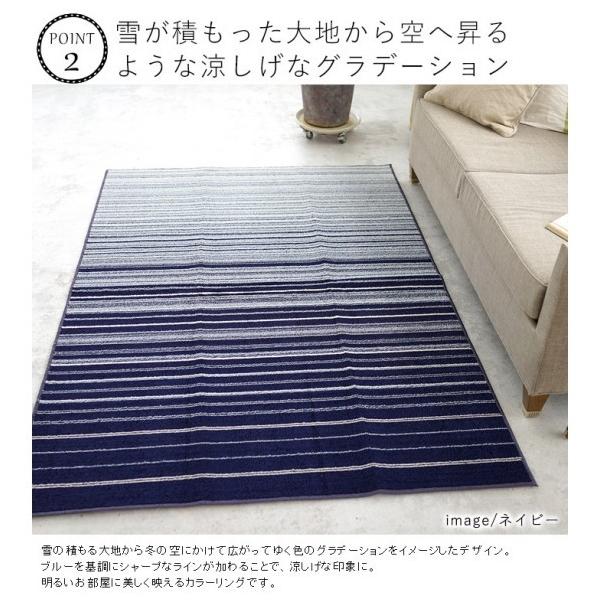 スミノエ ラグ ネイビー 130×190cm 冷感  コールドネージュ スミノエ ICEMAXラグ コールドネージュ ネイビー 幅130×長さ190cm