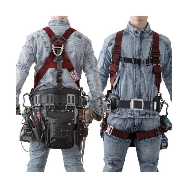 ツヨロン 墜落制止用器具 フルハーネス型 DARKRED Lサイズ TH-521-OT-DR-L-BX 1個