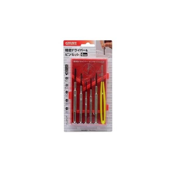 高儀精密ドライバーピンセット付 6本組H180×W100×D20(mm)