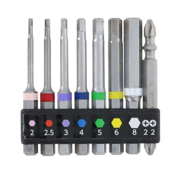 他サイト： 高儀 六角軸 六角ビットセット 8本組 H130×W90×D12(mm) 1本の商品画像