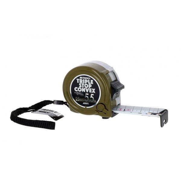 測定作業に_x000D_ ●3か所でストップ可能 _x000D_ ●接地させながらの計測にも便利 メーカー名:高儀 ロック付コンベックス  【サイズ】 25mm×5.5m 【入数】 1個