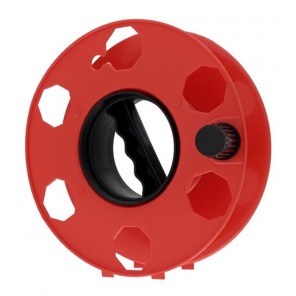 ●電気コード・延長コード・電気柵用ヨリ線・ロープ。  ホース等の保管に。   ●使用方法:片方の端をリールの突起部にひっかけて、片方の手でリールの中心にあるグリップを握り、ハンドルを回して、最後まで巻き取ってください。   ●ヨリ線 外径約...