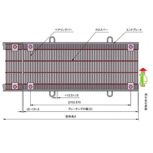 �����R�[�|���[�V���� �����h�~�p �{���g�Œ莮�זڃX�`�[���O���[�`���O�i�{�̂̂݁j b(498+498)×a500×h50mm VG1HAB750-4A 1��