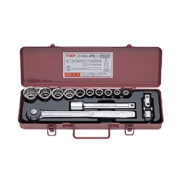 top ソケットレンチセット　sws-410M 13点セット トップ工業 TOPソケットレンチセット 13点 差込角12.7mm SWS-410M 1点