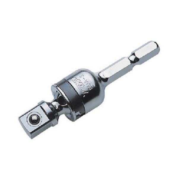 曲げ角度は30°、コーナー狭所でも楽々作業できます。 電動ドリルで各サイズのソケットが使用できます。 用途 電動ドリルを使用しての、スミ・壁際のボルトナットの着脱に。 差込角(mm):9.5 軸寸法(mm):6.35 全長(mm):68.0...