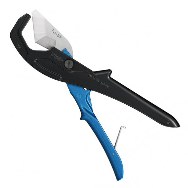 独自のV字刃でパイプを潰さず保温材ごと一発で切ります。 パイプの受けが深いのでφ37mmまでの管を切断可能。 柄部のフィンガーチャンネルに指をかけてしっかりグリップ。 スリムな本体で持ち運びにもかさばりません。 用途 保温材付き樹脂管の切断...