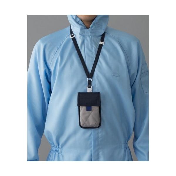 ●ストラップはFD927C、携帯ストラップ(1-6372-01、02)と併用できるスマートフォンフォルダー。   【サイズ】 巾8×高13×厚1cm 【カラー】 グレー×紺 【入数】 1枚 61009604