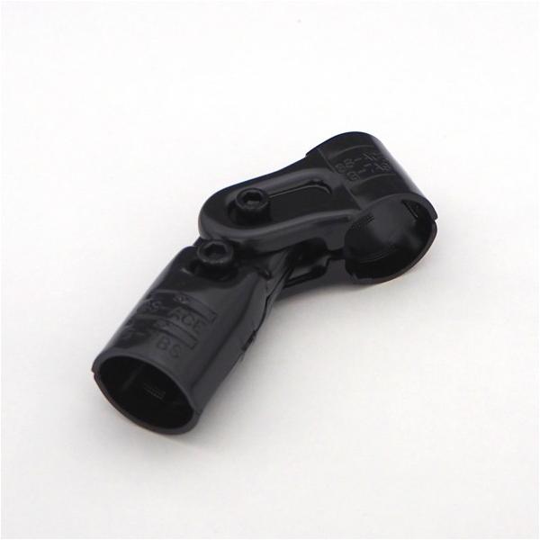 組立式のパイプ固定金具です。  六角レンチにてボルトナットを締め付けるだけで簡単に固定ができます。    適合パイプ呼び径(Φmm):28 材質:SPCC/黒色(電着焼付け塗装) 質量(g):228 セット内容:(G-7AS)×2、(G-7...