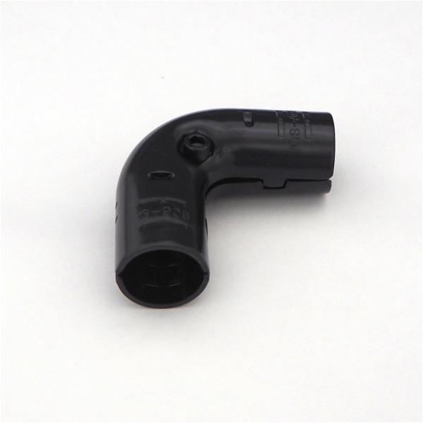 組立式のパイプ固定金具です。  六角レンチにてボルトナットを締め付けるだけで簡単に固定ができます。    材質:SPCC/黒色(電着焼付け塗装) 質量(g):205   【カラー】 ブラック 【入数】 1セット GA90SBK